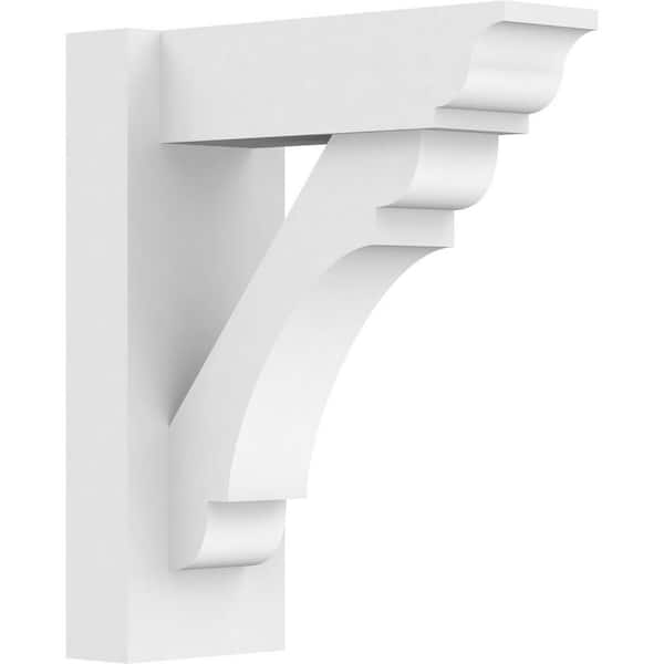 Ekena Millwork Olympic 5 in. W x 14 in. H x 12 in. D Signature Urethane Polyurethane Outlooker with Traditional Ends