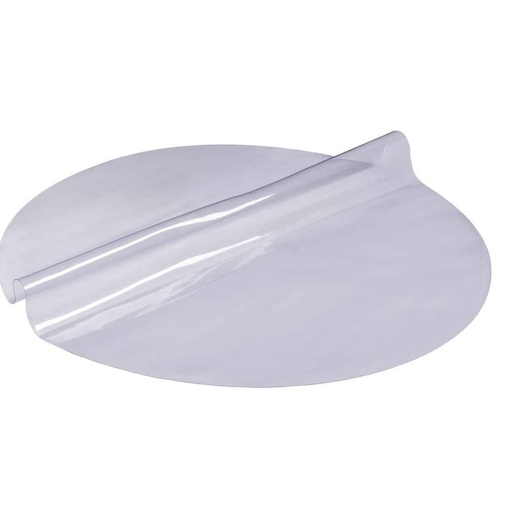Clear Table Cover Protector, 48 in. /1230 mm Round Table Cover, 1.5 mm Thick PVC Plastic Tablecloth, Solid
