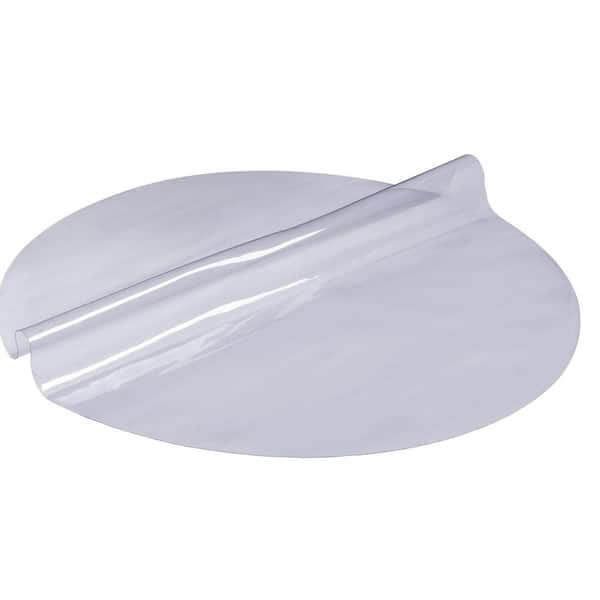 Clear Table Cover Protector, 48 in. /1230 mm Round Table Cover, 1.5 mm Thick PVC Plastic Tablecloth, Solid