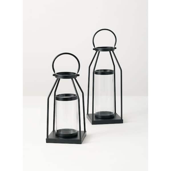 SULLIVANS 24.25" and 20" Hurricane Lantern (Set of 2)
