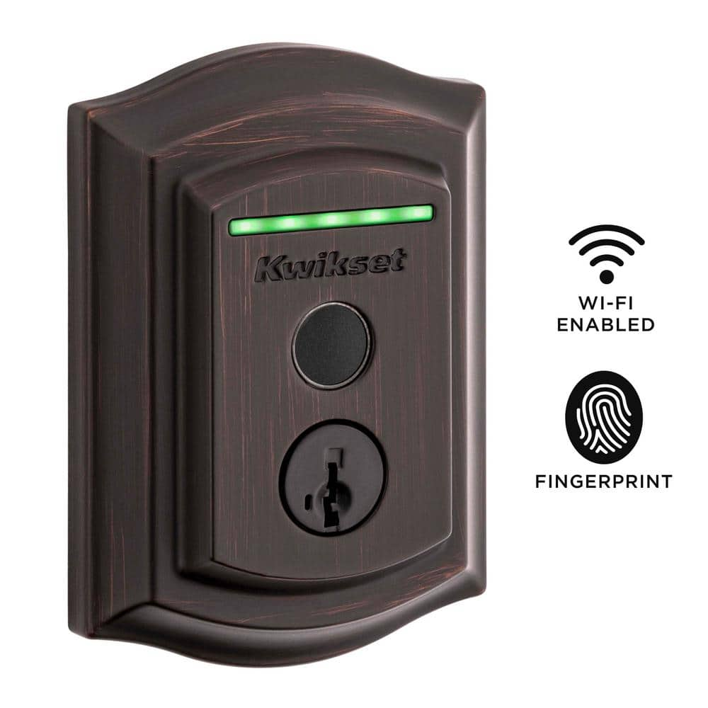 Kwikset Halo Touch Venetian Bronze Traditional Fingerprint WiFi