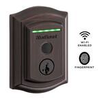 Halo Touch Venetian Bronze Traditional Fingerprint Wi-Fi Electronic Smart Lock Deadbolt Featuring SmartKey Security