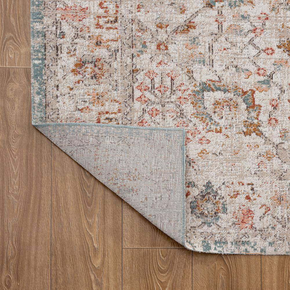 Reversible Blue Synthetic Rectangular 5' x 7' Area Rug