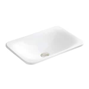 Valera 21 in. Top Mount Vitreous China Bathroom Sink in White