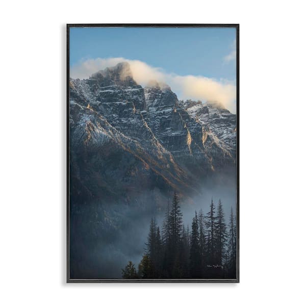 Stupell Industries Mount Tupper Mist by Alan Majchrowicz Black Framed Nature Giclee Art Print 18 in. x 12 in.