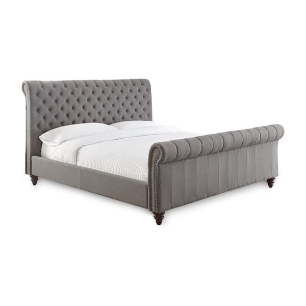 Steve Silver Swanson Gray King Upholstered Bed SS100KBEDG - The