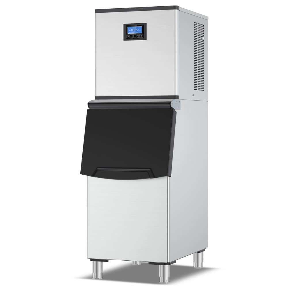 20.28 in. Commercial Ice Maker-500 lbs./24H,Freestanding,Stainless Steel,Full-Size Cubes,200lbs. Storage,w/Self-Cleaning