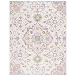Metro Ivory/Green 8 ft. x 10 ft. Moroccan Floral Area Rug