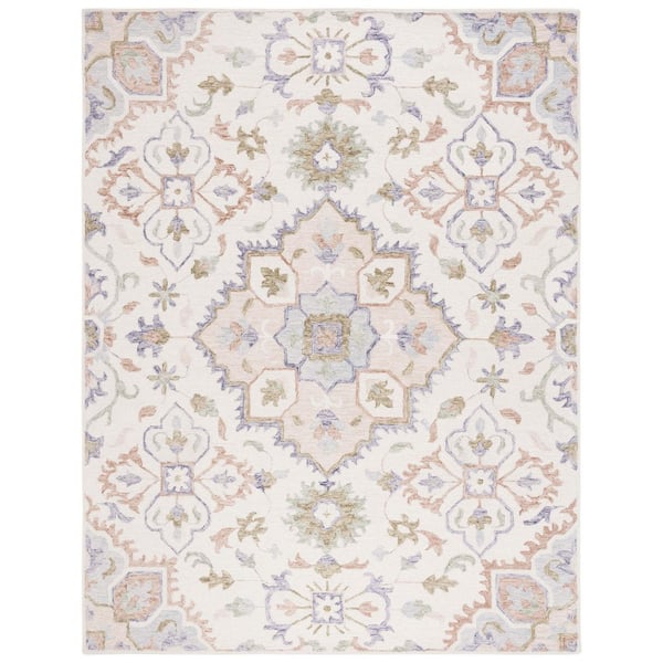 SAFAVIEH Metro Ivory/Green 8 ft. x 10 ft. Moroccan Floral Area Rug