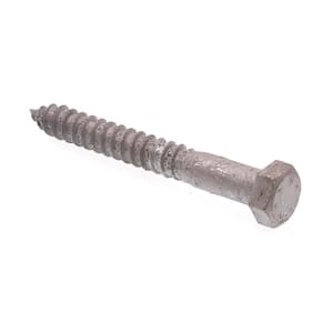 1/2 in. x 4 in. A307 Grade A Hot Dip Galvanized Steel External Hex Lag Screws (25-Pack)