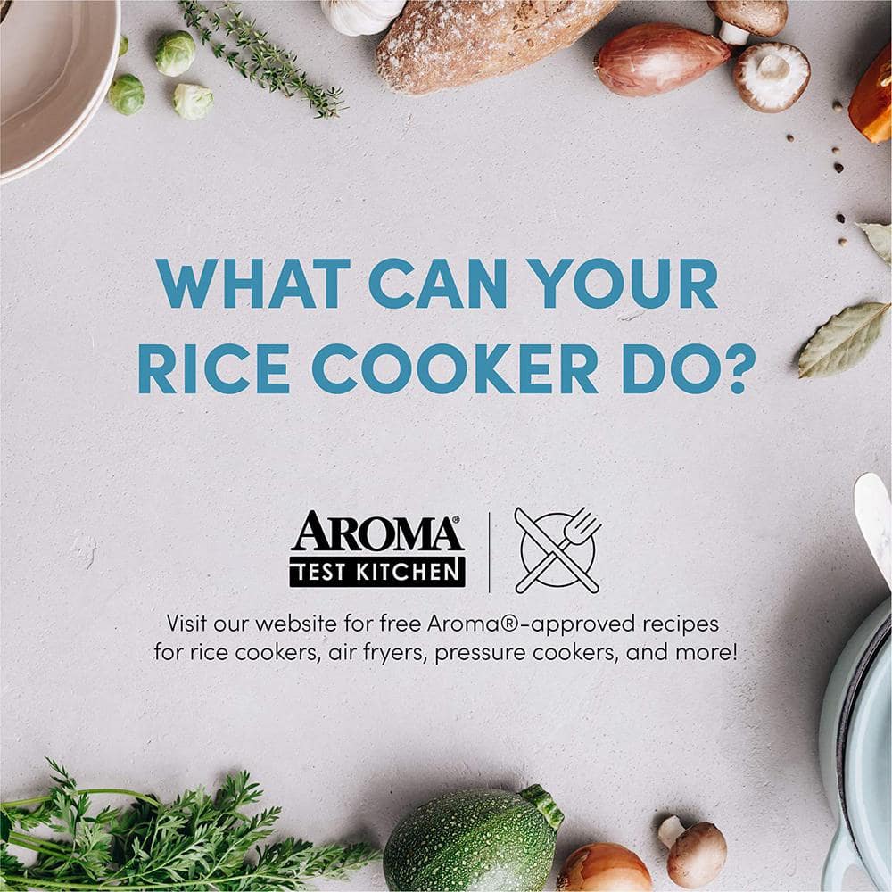 Aroma 8-Cup White Digital Rice Cooker and Steamer