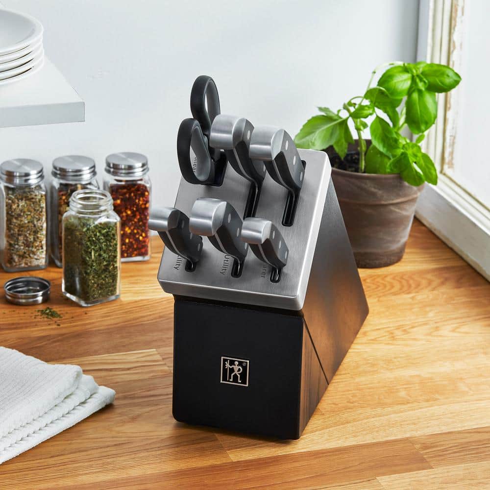 Statement 7-Piece Self-Sharpening Black Knife Block Set - Thumbnail 4