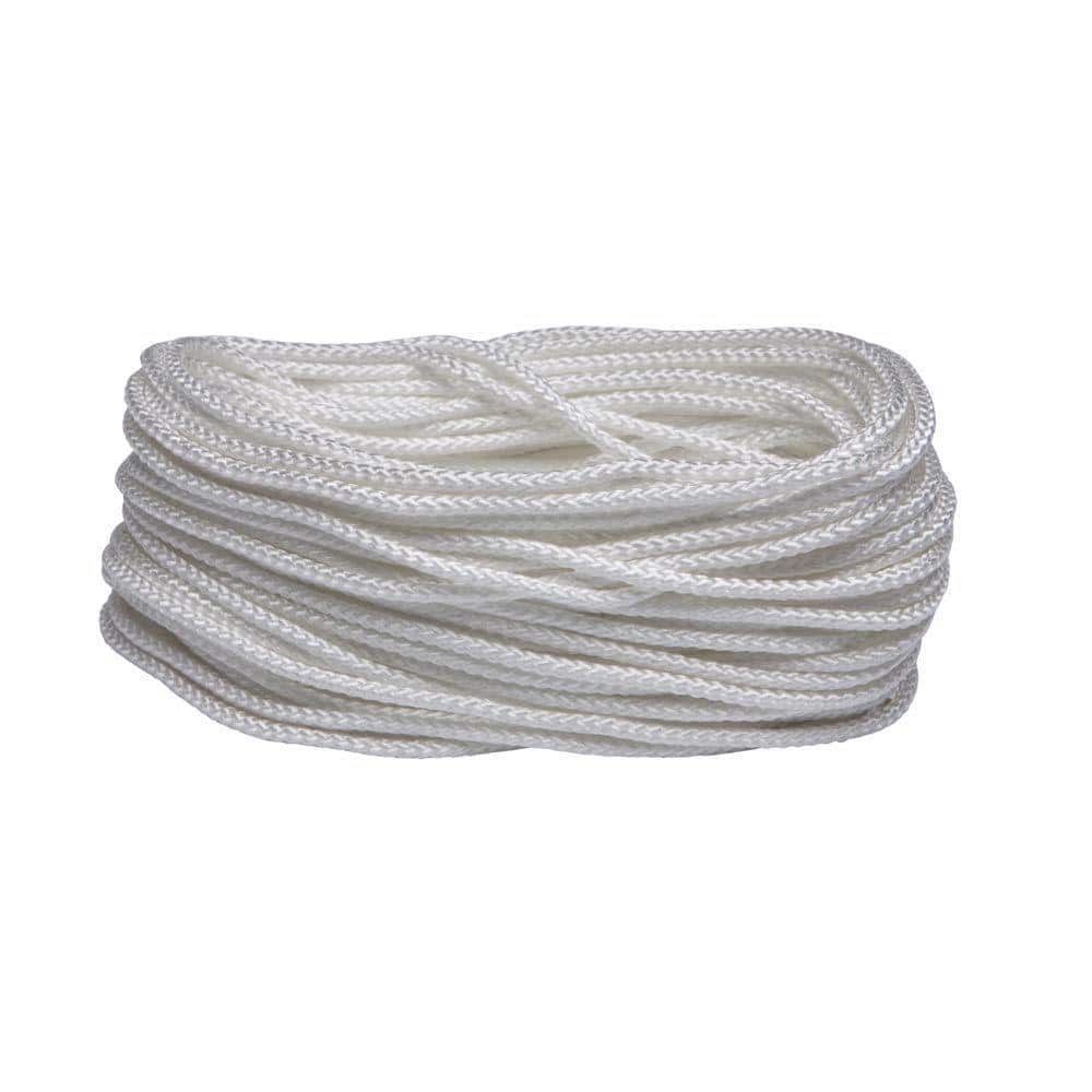 Everbilt 3/16 in. x 100 ft. White Polypropylene Diamond Braid Rope