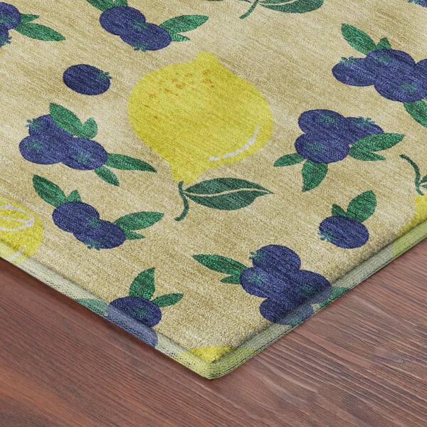 Mayfield Premium Machine Washable Abstract AMF2354 Wheat 10 ft. x 14 ft. Area Rug