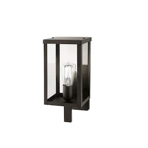 24 in. Bronze Rustic Indoor/Outdoor 1-Light Wall Sconce with Clear Glass Shade