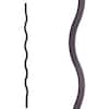 Versatile 44 in. x 0.5 in. Satin Black Wavy Bar Solid Wrought Iron Baluster