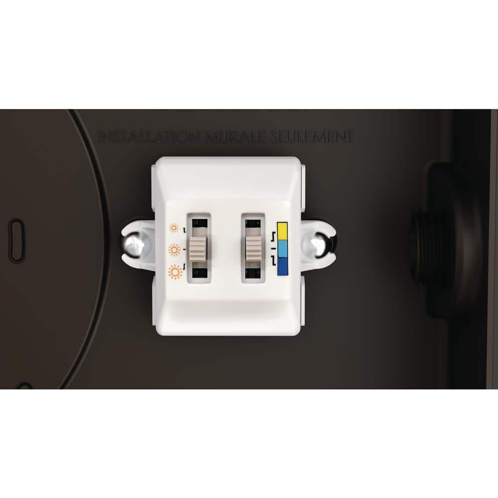 Dark Bronze Dimmable LED Wall Pack with Adjustable Lumens