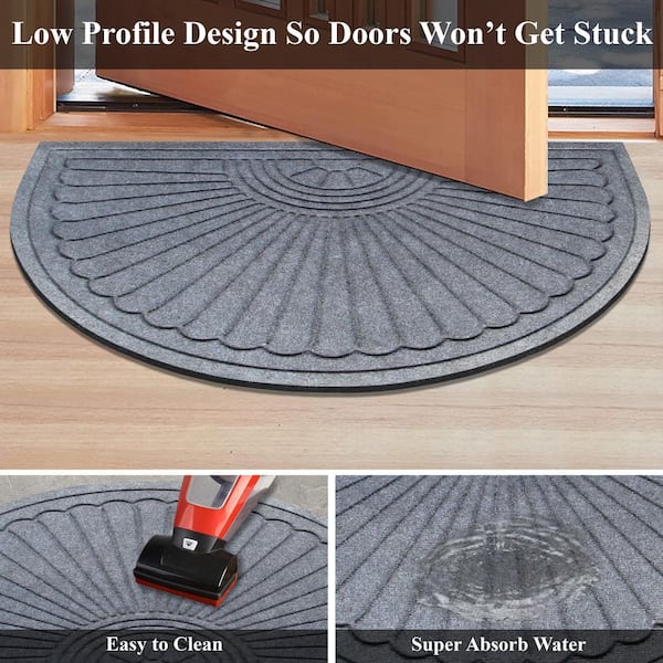 Buy Bungalow Flooring Waterhog Door Mat, 2' x 3' Made in USA, Durable and  Decorative Floor Covering, Skid Resistant, Indoor/Outdoor, Water-Trapping,  Boxwood Collection, Charcoal Online at Low Prices in USA 