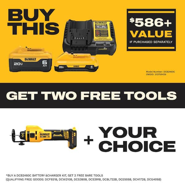 XR 20V Lithium-Ion Cordless Rotary Drywall Cut-Out Tool (Tool Only)