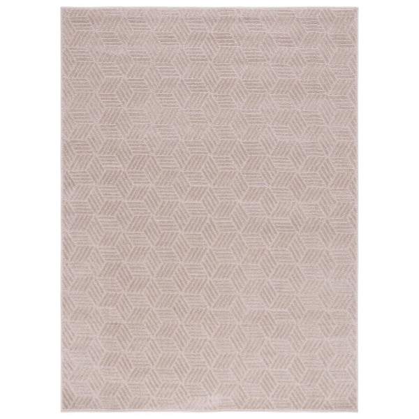 SAFAVIEH Pattern and Solid Beige 7 ft. x 9 ft. Abstract Geometric Area Rug