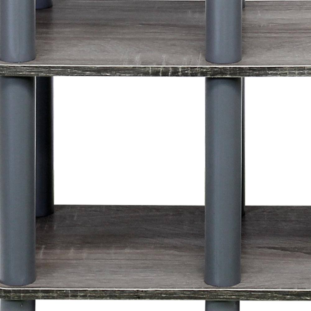 Gray 3-Tier Adjustable Kids' Toy Storage Shelf