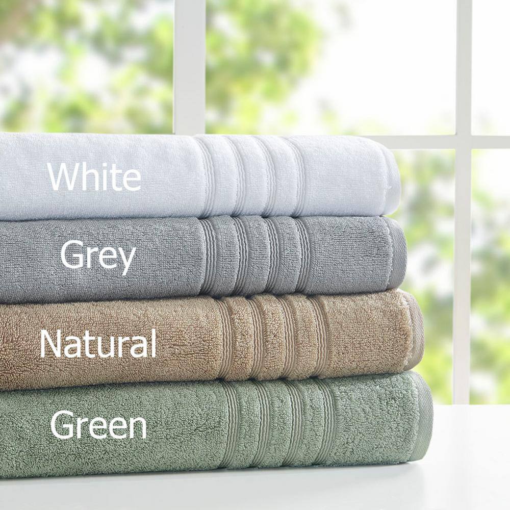 Nurture Sustainable Antimicrobial Cotton Blend Bath Towel Set in Gray