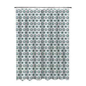 70 in. W x 72 in. H Medium Weight Decorative Printed PEVA Shower Curtain Liner in Multi-Color Lots of Dots Pattern