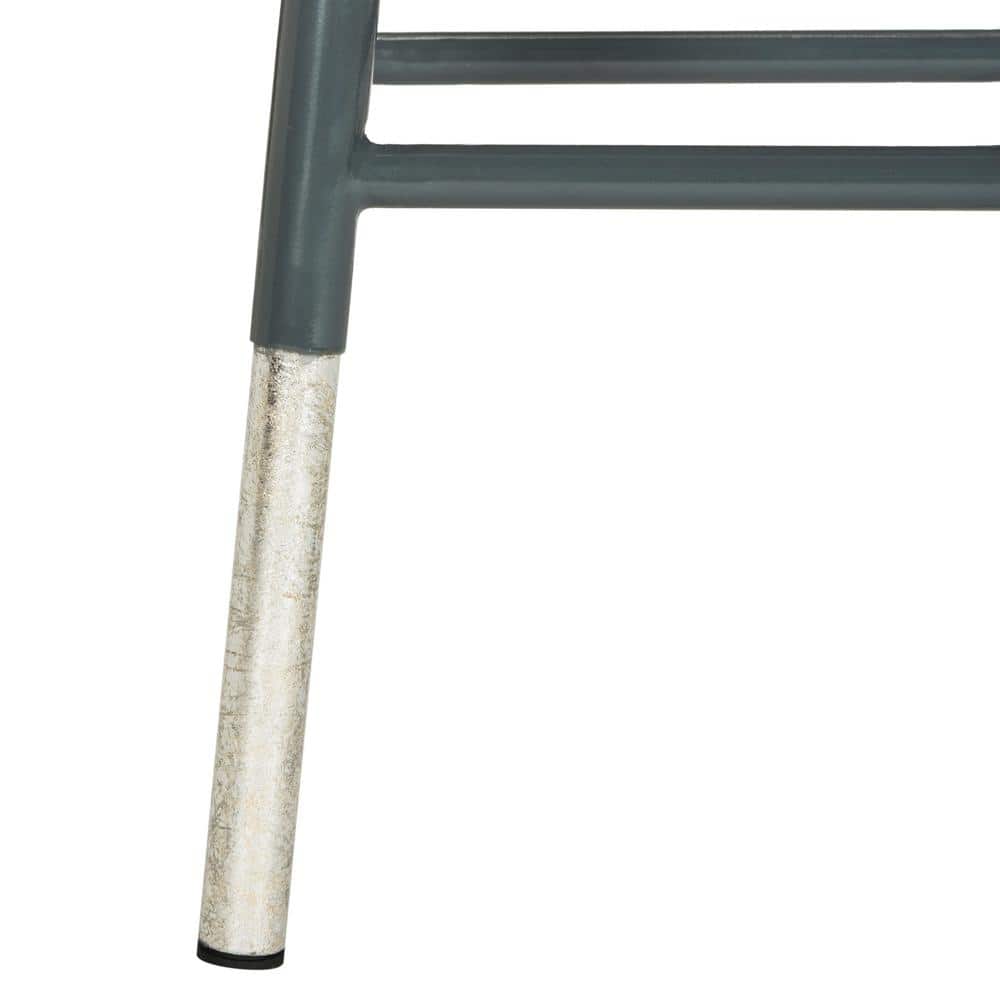 Transitional Gray Iron 24" Backless Counter Stool