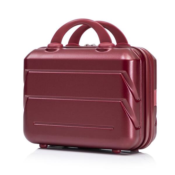 LIVACA 2-Piece Wine Red ABS Plastic Hardside Spinner Luggage Set
