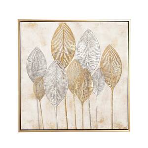 Brown Canvas Contemporary Wall Art 40 in. x 40 in.
