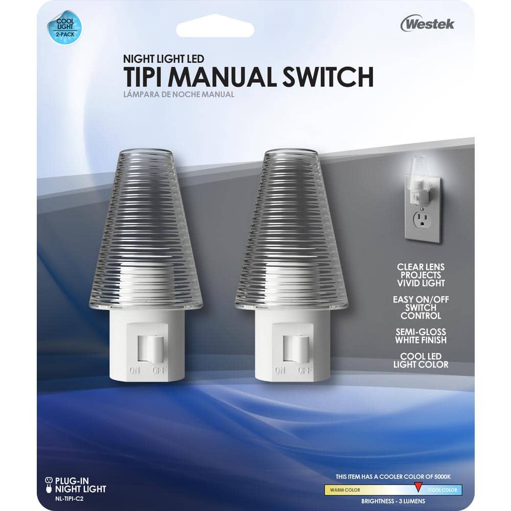 White Plastic Touch Control LED Night Light