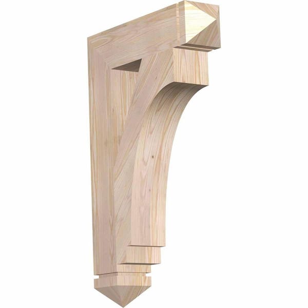 Ekena Millwork 5.5 in. x 38 in. x 26 in. Douglas Fir Imperial Arts and Crafts Smooth Bracket