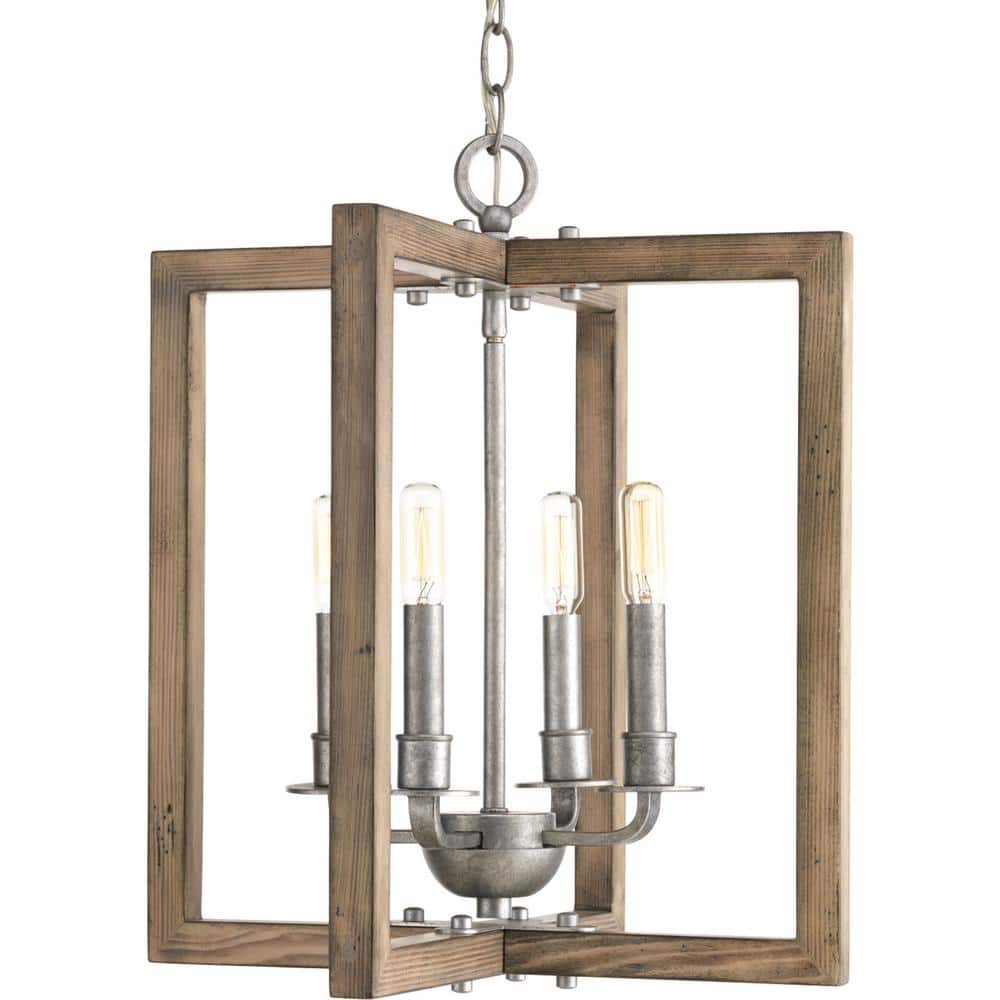 Turnbury Collection 4-Light Galvanized Finish Coastal Chandelier Light price history on PriceWatchPro