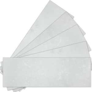 Subway Cement Gray 12 in. x 4 in. Stone Composite Peel and Stick Backsplash Wall Tile (1-Pack)