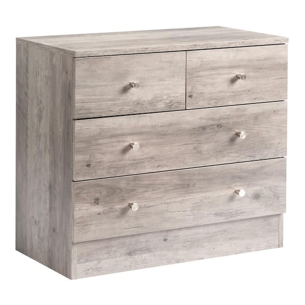 Karl home Gray 4-Drawer 25. 98in. Wide Chest of Drawers