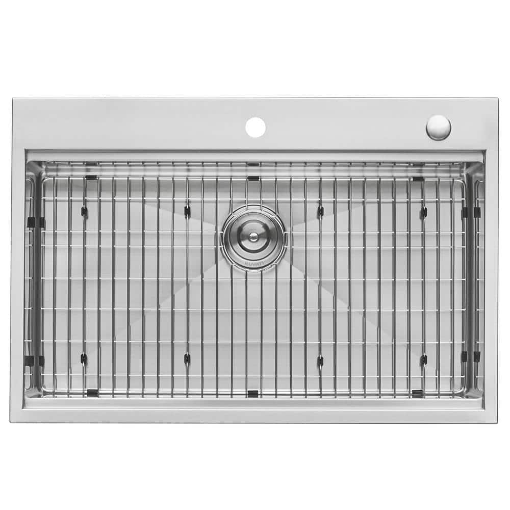 Ruvati 34" Stainless Steel Single Bowl Workstation Kitchen Sink