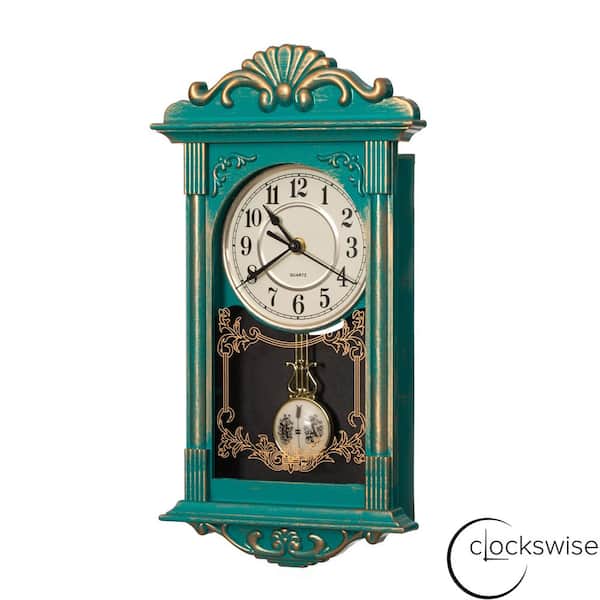 CLOCKSWISE Clockwise Vintage Grandfather-Style Wall Clock with