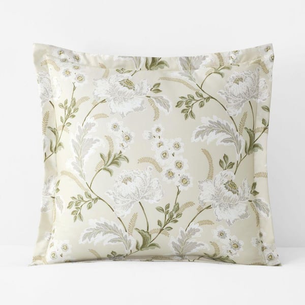 Legends Hotel Tranquil Blossom Wrinkle-Free Sateen Antique Beige Euro Sham