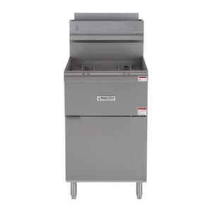 52 Qt. 70 lb. Stainless Steel Commercial Natural Gas Fryer - 150,000 BTU