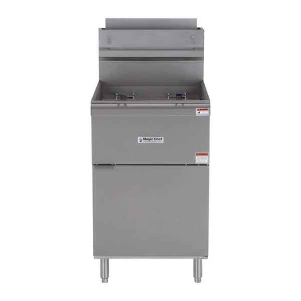 52 Qt. 70 lb. Stainless Steel Commercial Propane Gas Fryer - 150,000 BTU