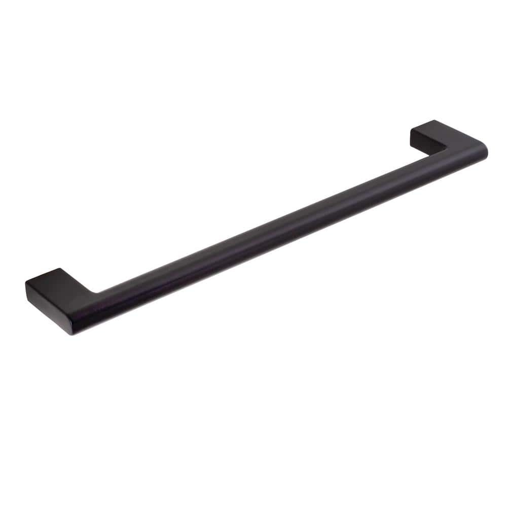 Vail Matte Black 8-inch Cylindrical Bar Pull with Mounting Hardware