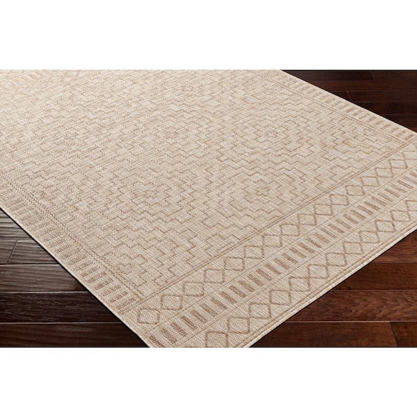 Foss Ribbed Taupe 6 ft. x 8 ft. Indoor/Outdoor Area Rug CP45N40PJ1H1 - The  Home Depot