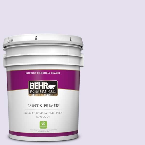 BEHR PREMIUM PLUS 5 gal. #P560-1 Blissful Eggshell Enamel Low Odor Interior Paint & Primer
