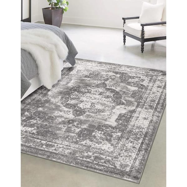 Sofia Salle Garnier Gray 10 ft. x 13 ft. Area Rug
