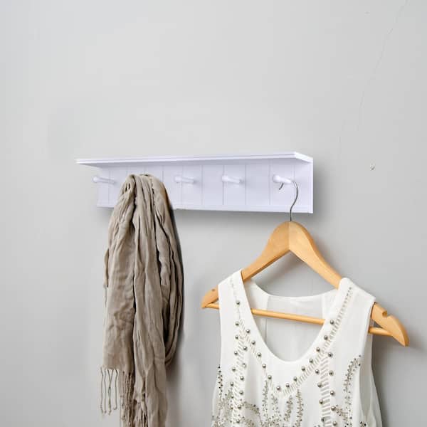 Wall Mount White Wooden Coat Rack Br17052wh, White Wood Coat Rack Wall