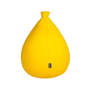 Balloon Shaped Stretchable Bean Bag Chair in Spandex Yellow