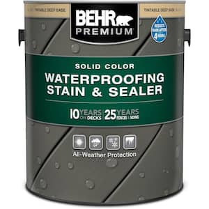 1 gal. Deep Base Solid Color Waterproofing Exterior Wood Stain and Sealer