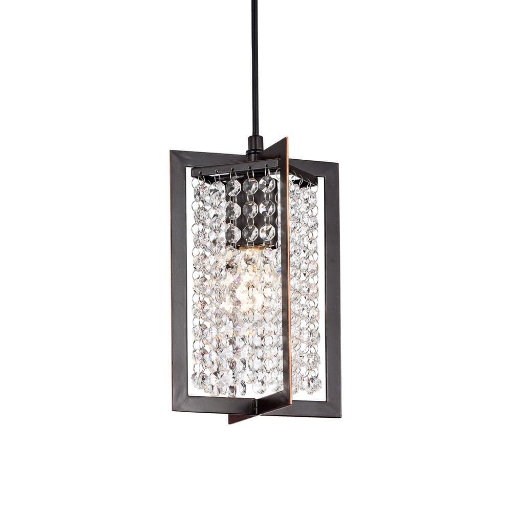 Lestin 9.45 in. 1-Light Indoor Bronze Pendant Lamp with Light Kit price history on PriceWatchPro