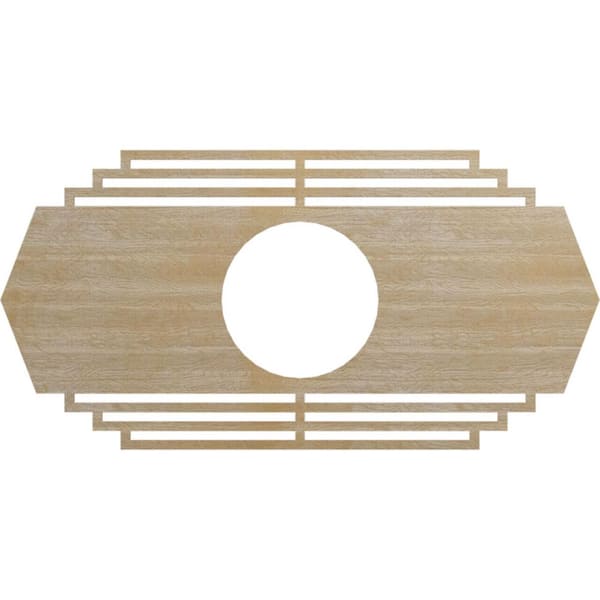 Ekena Millwork 0.25 in. x 38 in. x 19 in. Wood (Birch) Medallion Moulding
