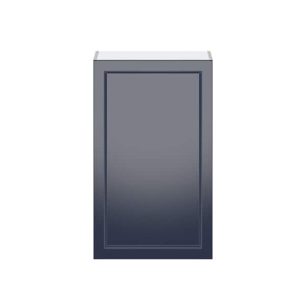 J COLLECTION 24 in. W x 40 in. H x 14 in. D Littleton Painted Gray Recessed Assembled Wall Kitchen Cabinet with a Draw